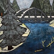 Erin Heights Bridge 36”x36” acrylic on canvas