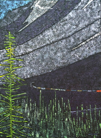Kicking Horse Pass, British Columbia 40"Hx30"W Acrylic on Canvas SOLD