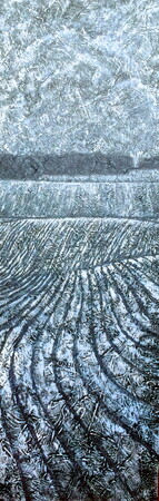 Mild Winter Morning in the Hills  12"x36" Acrylic on Canvas SOLD