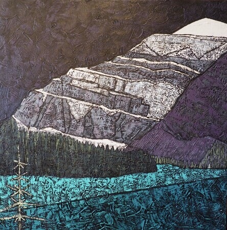 Mt. Edith Cavell, Alberta 36"x36" Acrylic on canvas