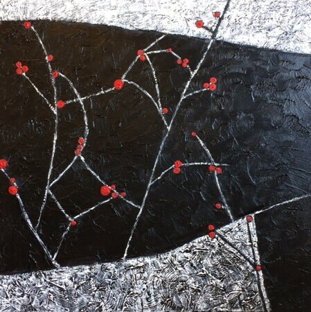 Winterberry by the Pond 30"x30" Acrylic SOLD