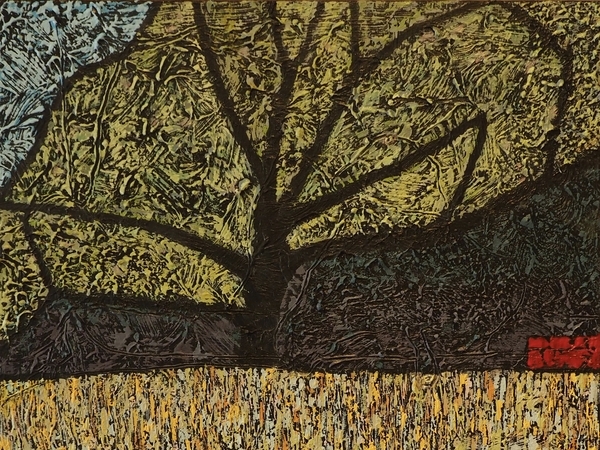 Apple Tree in the Meadow 12"x16" Acrylic on standard canvas🔴SOLD