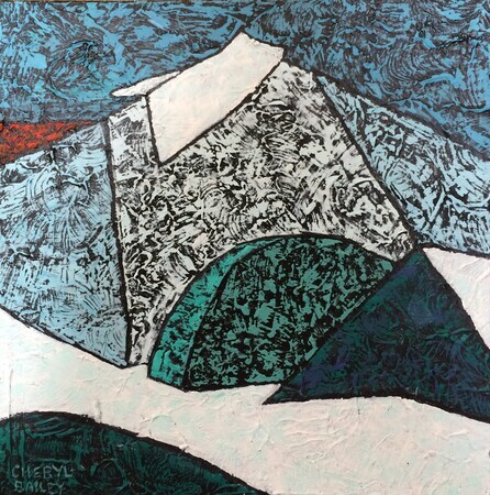 Mountain Shapes 12"x12" Acrylic on canvas