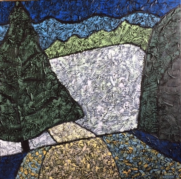 Meadow at the Narrows 30"x30" Acrylic on canvas