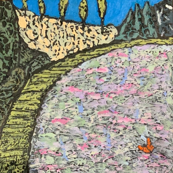 Mini Meadow 1 Acrylic on canvas 8”x8” SOLD