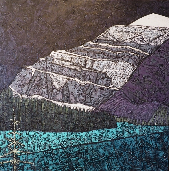 Mt. Edith Cavell, Alberta 36"x36" Acrylic on canvas