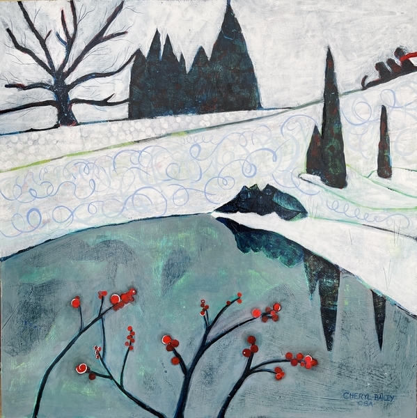 My Kingdom Has A Hill! 30"x30" Acrylic on Cradled Wood Panel (From the Side Project Collection)