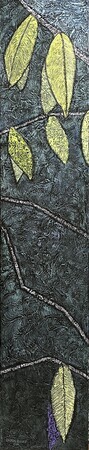 New Birch Leaves 12"x60" Acrylic on Canvas