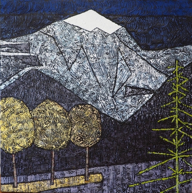 Rocky Mountain, Banff 30"x30"