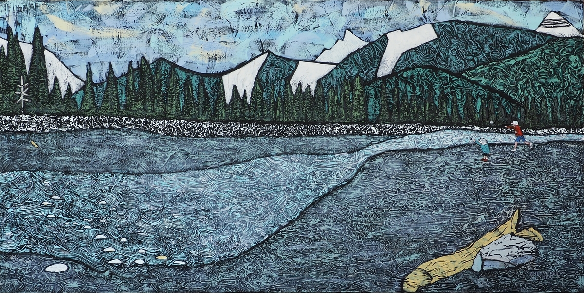 Springtime in Kananaskis 24"x48" Acrylic on gallery canvas