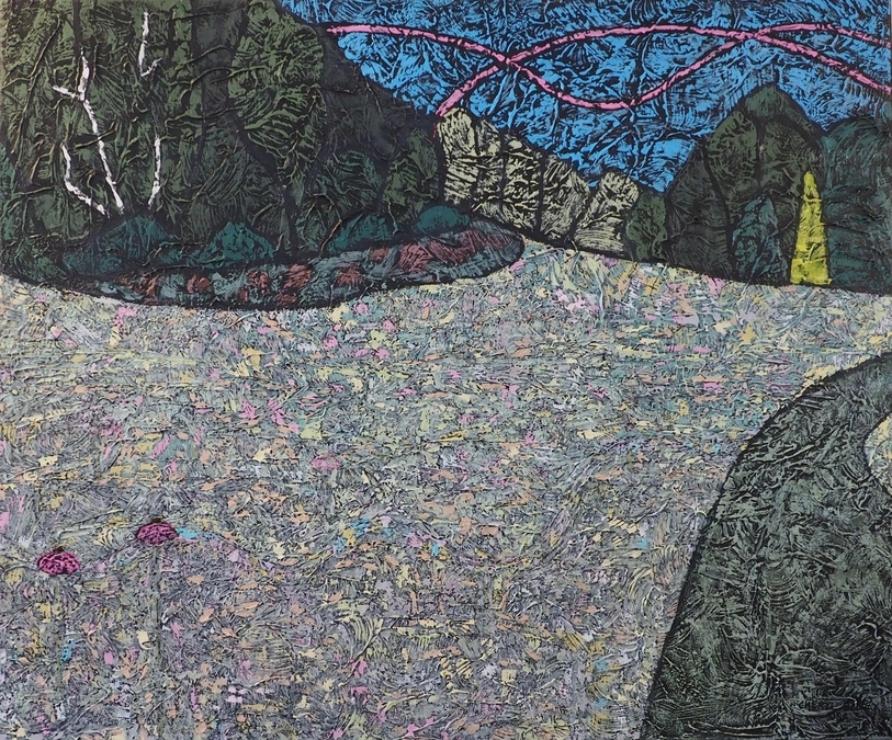 Two In A Crowd 30"x36" Acrylic on canvas